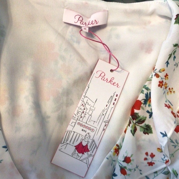 NEW Parker Ditsy Floral Cold Shoulder Mini Dress - Picture 10 of 11